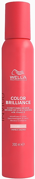 Witaminowa odżywka w piance do włosów farbowanych - Wella Professionals Invigo Color Brilliance Conditioning Mousse