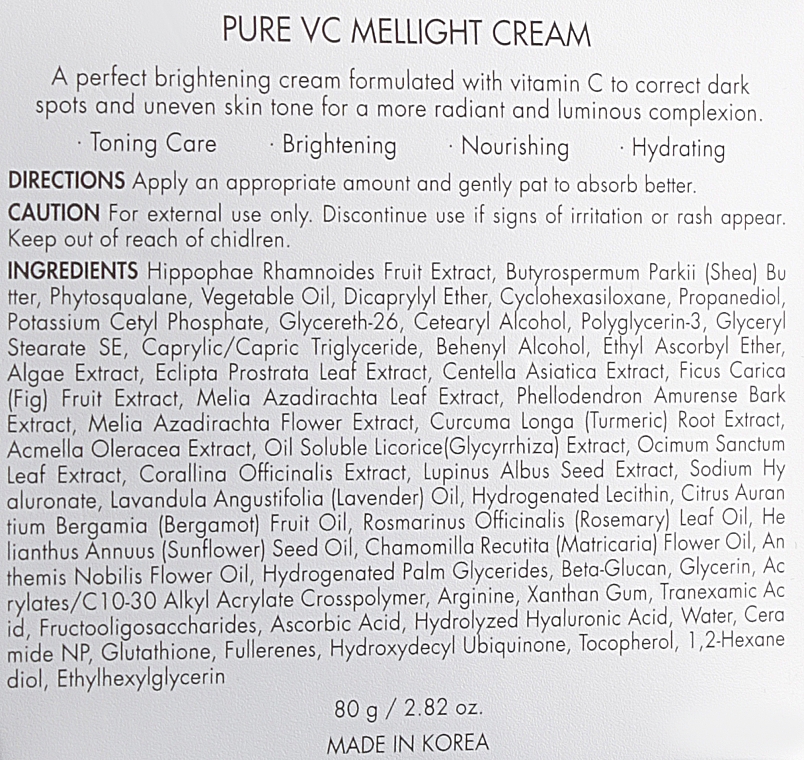 Krem przeciwstarzeniowy z witaminą C - Dr.Ceuracle Pure VC Mellight Cream — Zdjęcie N6