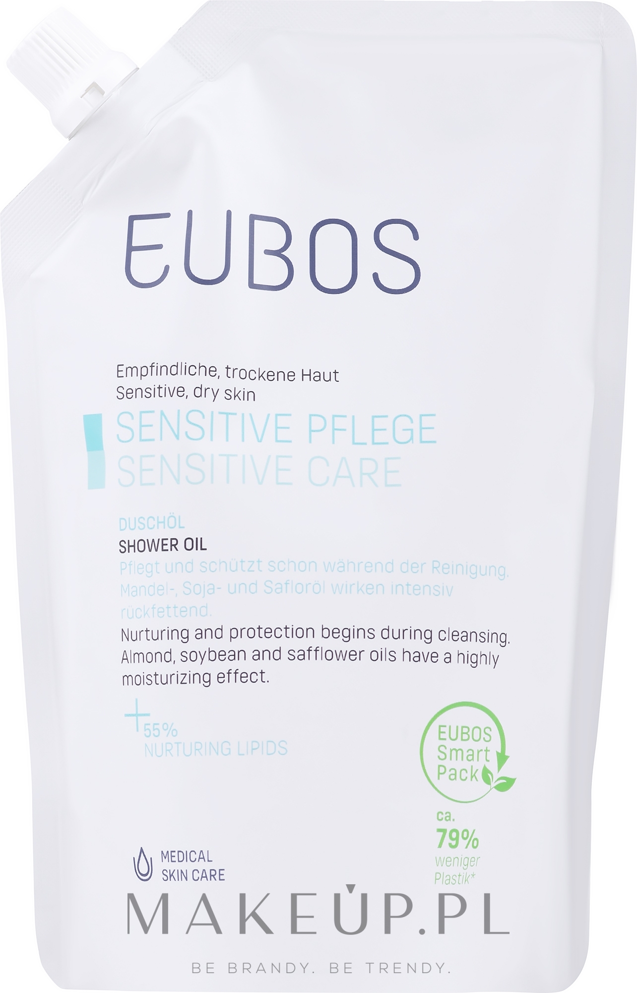 Olejek pod prysznic - Eubos Med Sensitive Skin Shower Oil For Dry & Very Dry Skin Refill (uzupełnienie) — Zdjęcie 400 ml