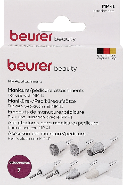 Zestaw zapasowych nasadek do manicure i pedicure MP 41 - Beurer — Zdjęcie N1