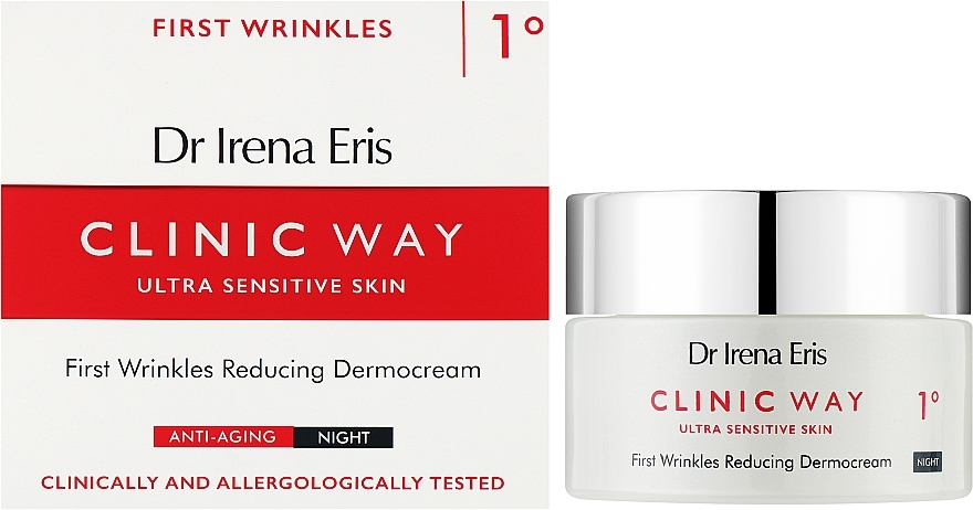 Dermokrem redukujący pierwsze zmarszczki - Dr Irena Eris Clinic Way 1° First Wrinkles Reducing Dermocream Night — Zdjęcie N2