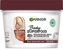 Духи, Парфюмерия, косметика Masło do ciała dla wyjątkowo suchej skóry - Garnier Body SuperFood Cocoa & Ceramide Repairing Butter