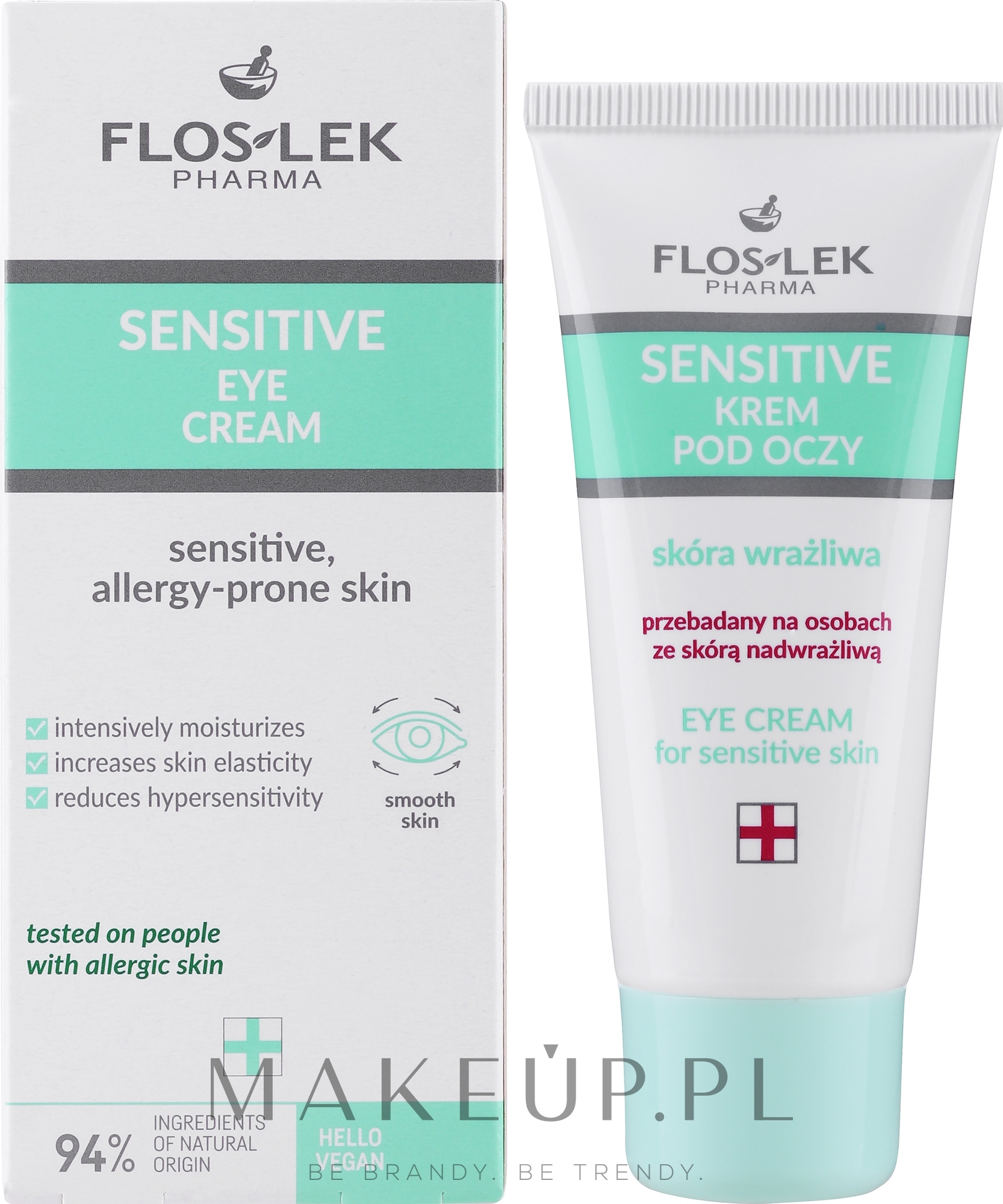 Delikatny krem pod oczy do skóry wrażliwej - Floslek Eye Care Expert Midl Eye Cream For Sensitive Skin — Zdjęcie 30 ml