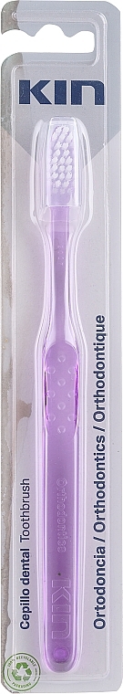 PRZECENA! Szczoteczka ortodontyczna, fioletowa - Kin Orthodontics Toothbrush * — Zdjęcie N2