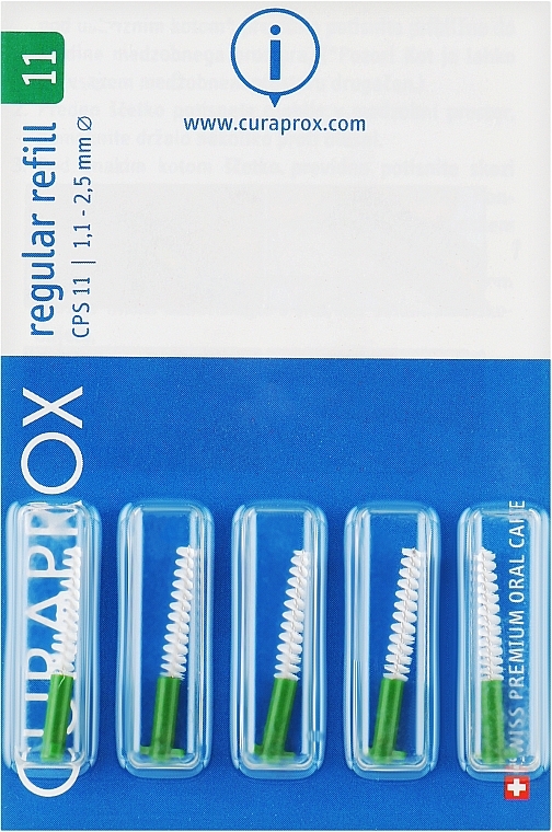 Zestaw szczotek ortodontycznych Regular, 1.1mm, zielony - Curaprox — Zdjęcie N1