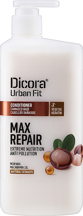 Odżywka do włosów zniszczonych - Dicora Urban Fit Conditioner Max Repair Extreme Nutrition — Zdjęcie N3