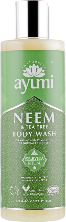 Żel pod prysznic Neem i drzewo herbaciane - Ayumi Neem & Tea Tree Body Wash