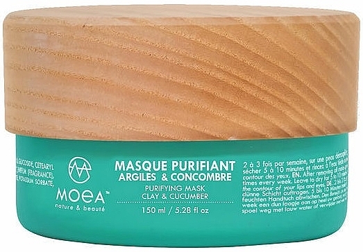 Maska oczyszczająca z glinką i ogórkiem - Moea Purifying Mask Clay & Cucumber — Zdjęcie N1