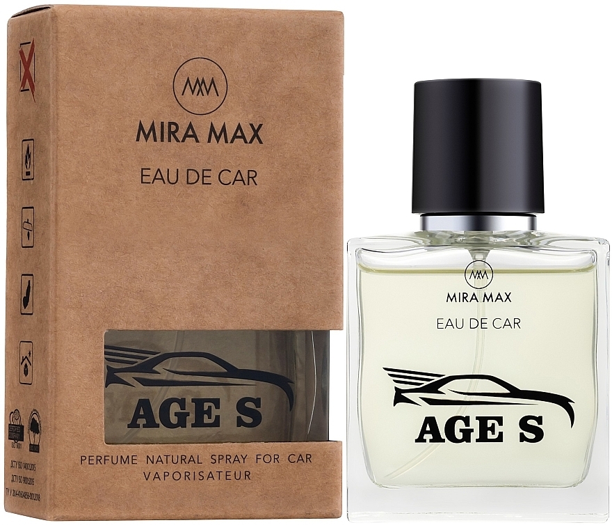 Odświeżacz powietrza do samochodu - Mira Max Eau De Car Age S Perfume Natural Spray For Car Vaporisateur — Zdjęcie N2