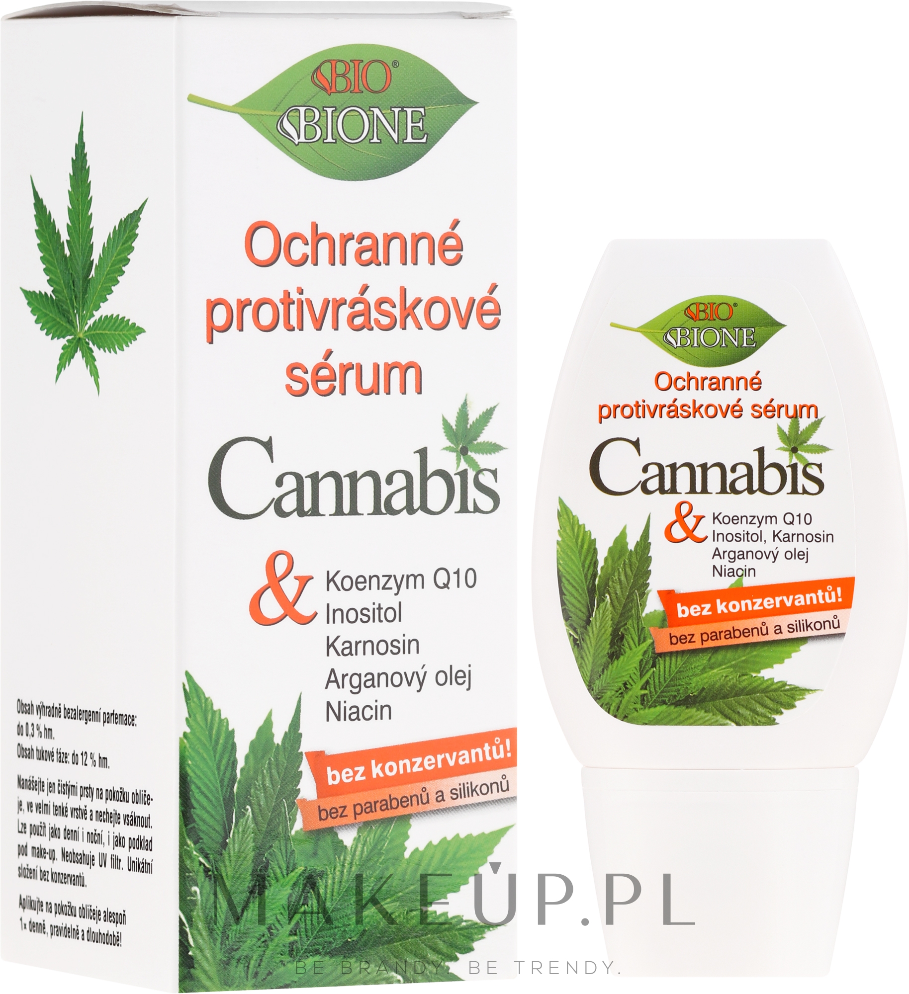 Przeciwzmarszczkowe serum do twarzy z olejem konopnym - Bione Cosmetics Cannabis Protective Anti-Wrinkle Serum — Zdjęcie 40 ml