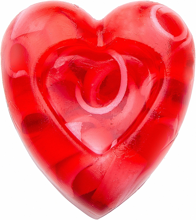 Mydło w kształcie serca o zapachu malinowo-hibiskusowym - Soap Stories Cosmetics — Zdjęcie N1