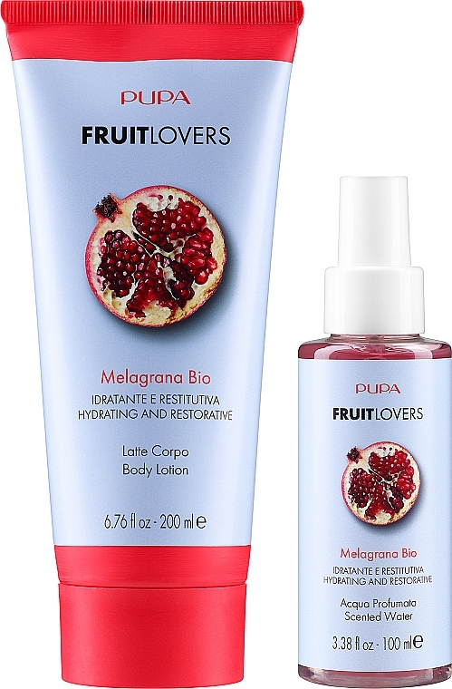 Zestaw - Pupa Fruit Lovers Pomegranate (sh/milk/200ml + b/spray/100ml + box) — Zdjęcie N2