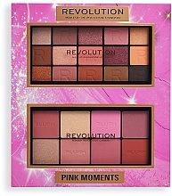 Zestaw, 2 produkty - Makeup Revolution Pink Moments Face & Eye Gift Set — Zdjęcie N1