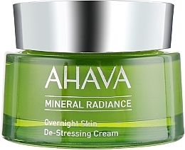 Mineralny krem na noc do twarzy - Ahava Mineral Radiance Overnight De-Stressing Cream (próbka) — Zdjęcie N1