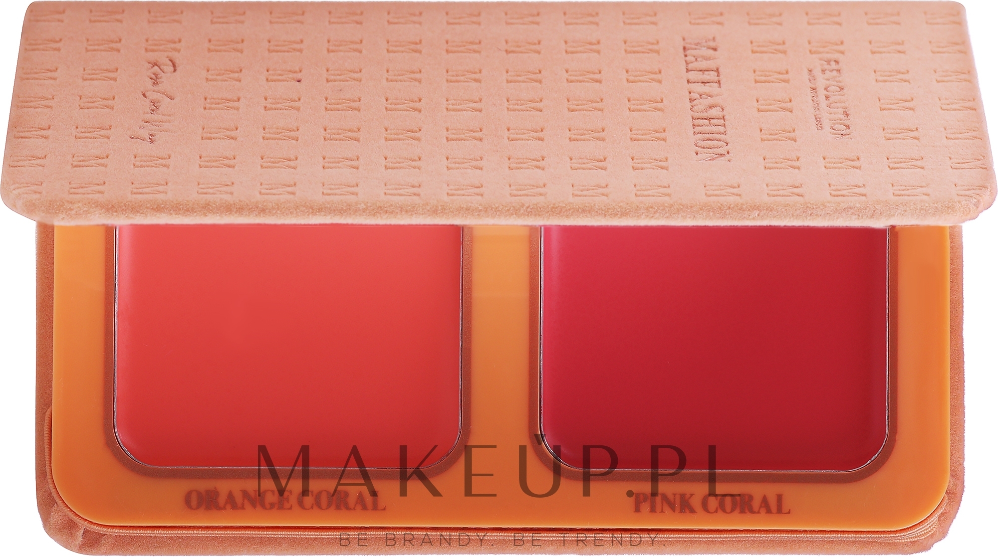 Paletka kremowych różów do policzków - Makeup Revolution x Maffashion Rosa Coral Way Cream Blush Duo — Zdjęcie 2 x 4.2 g