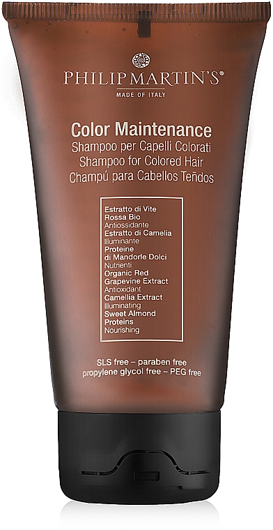 Szampon do włosów farbowanych z ceramidami, jagodami goji i olejem monoi - Philip Martin's Colour Maintenance Shampoo (mini)