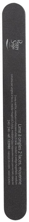 Dwustronny pilnik do paznokci 240/240, czarny - Peggy Sage 2-way Medium Washable Nail File — Zdjęcie N1