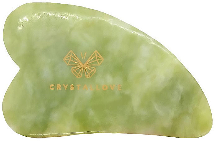 Płytka do masażu twarzy Gua Sha z jadeitu - Crystallove Jade Gua Sha — Zdjęcie N1