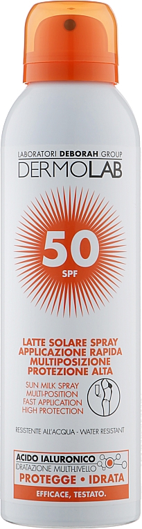Mleczko w sprayu do opalania SPF 50 - Deborah Dermolab Sun Milk Spray SPF50 — Zdjęcie N1