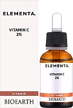Serum do twarzy z witaminą C 2% - Bioearth Elementa Vitamin C 2% — Zdjęcie N2