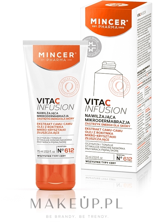 Nawilżająca mikrodermabrazja Zastrzyk energii dla skóry - Mincer Pharma Vita C Infusion N°612 — Zdjęcie 75 ml