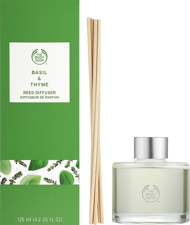 Dyfuzor zapachowy Bazylia i tymianek - The Body Shop Basil & Thyme Reed Diffuser — Zdjęcie N2