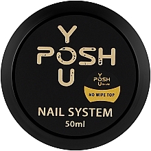 Nielepiący się top coat do lakieru żelowego - YouPOSH Rubber None-Wipe Top — Zdjęcie N2