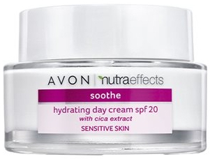 Nawilżający krem na dzień do skóry wrażliwej SPF 20 - Avon Nutra Effects Soothe Hydrating Day Cream — Zdjęcie N1