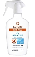 Krem przeciwsłoneczny w sprayu do skóry wrażliwej - Ecran Sunnique Sensitive Spray SPF 50+ — Zdjęcie N1