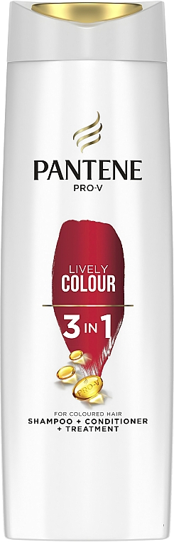 Szampon 3 w 1 do włosów farbowanych Lśniący kolor - Pantene Pro-V Lively Colour 3in1 Shampoo
