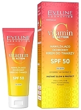Krem do twarzy - Eveline Cosmetics Vitamin C 3x Action Instant Glow & Protect SPF50 — Zdjęcie N1