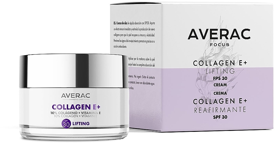 Liftingujący krem ​​na dzień z kolagenem E+ SPF30 - Averac Focus Day Cream With Collagen E + Reafirmante SPF30