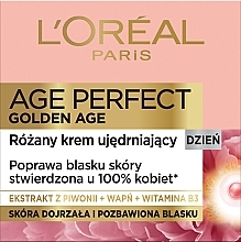 Różany krem wzmacniający na dzień Złoty wiek - L'Oreal Paris Age Perfect Golden Age Rosy Re-Fortifying Day Cream — Zdjęcie N2