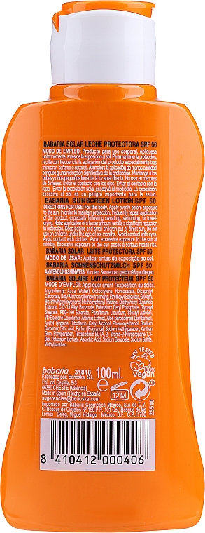 Nawilżający balsam do ciała - Babaria Sun Aloe Vera Leite Corporal SPF50 — Zdjęcie N2