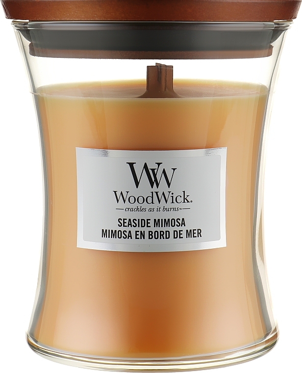 Świeca zapachowa w szkle - WoodWick Hourglass Candle Seaside Mimosa — Zdjęcie N1