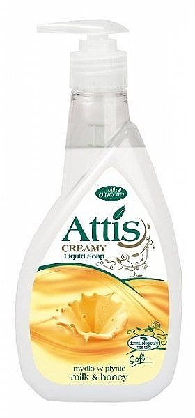 Mydło w płynie do rąk Mleko i miód - Attis Creamy Liquid Soap — Zdjęcie N1