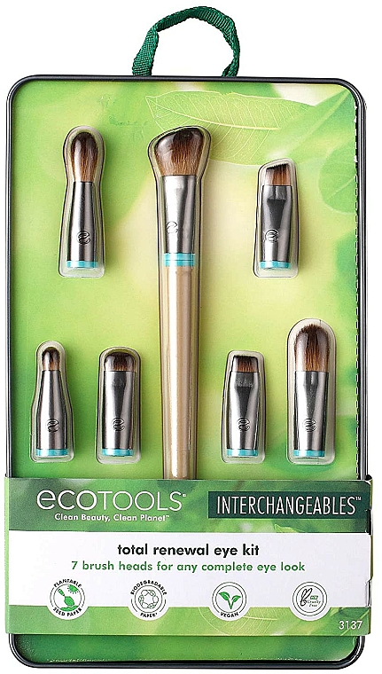 Zestaw pędzli do makijażu - EcoTools Eye Kit Interchangeables Makeup Brush Set With Case — Zdjęcie N1