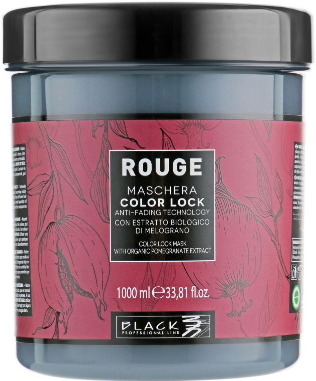 Maska chroniąca kolor włosów farbowanych z ekstraktem z granatu - Black Professional Line Rouge Color Lock Mask — Zdjęcie N3