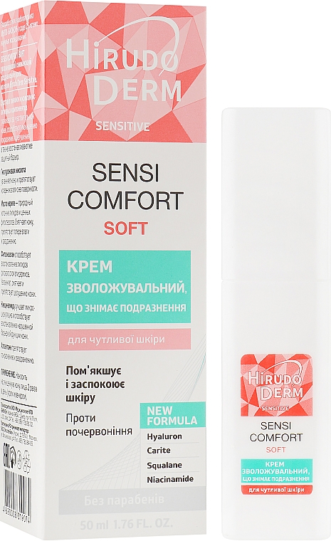 Krem do twarzy łagodzący podrażnienia - Hirudo Derm Sensi Comfort Soft — Zdjęcie N1