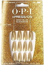 Zestaw sztucznych paznokci - OPI Xpress/On Break The Gold — Zdjęcie N1