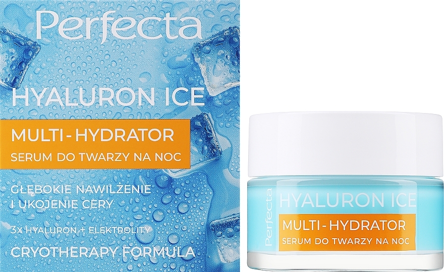 PRZECENA! Serum do twarzy na noc - Perfecta Hyaluron Ice Multi-hydrator Serum * — Zdjęcie N2