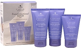 Zestaw - Alterna Caviar Anti Aging Trasformational Repair Kit (shampoo/mini/40ml + h/cond/mini/40ml + h/mask/mini/36ml) — Zdjęcie N1