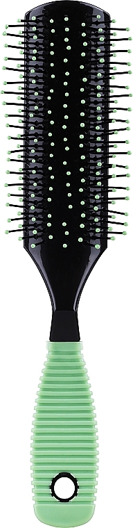 Szczotka do włosów, 21 cm, zielono-czarna - Ampli — Zdjęcie N1