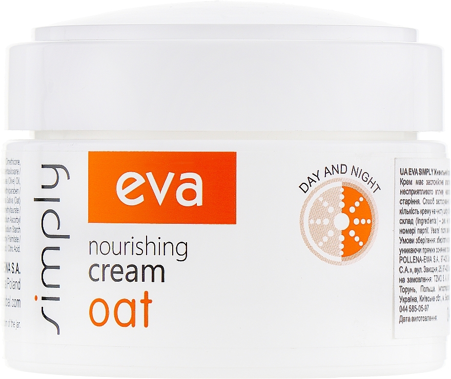 Odżywczy krem do twarzy z ekstraktem z owsa - Eva Simply Oat Cream — Zdjęcie N1