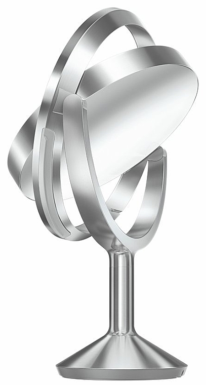 Okrągłe lustro sensoryczne, 25 cm - Simplehuman Sensor Mirror Trio Max Stainless Steel — Zdjęcie N4