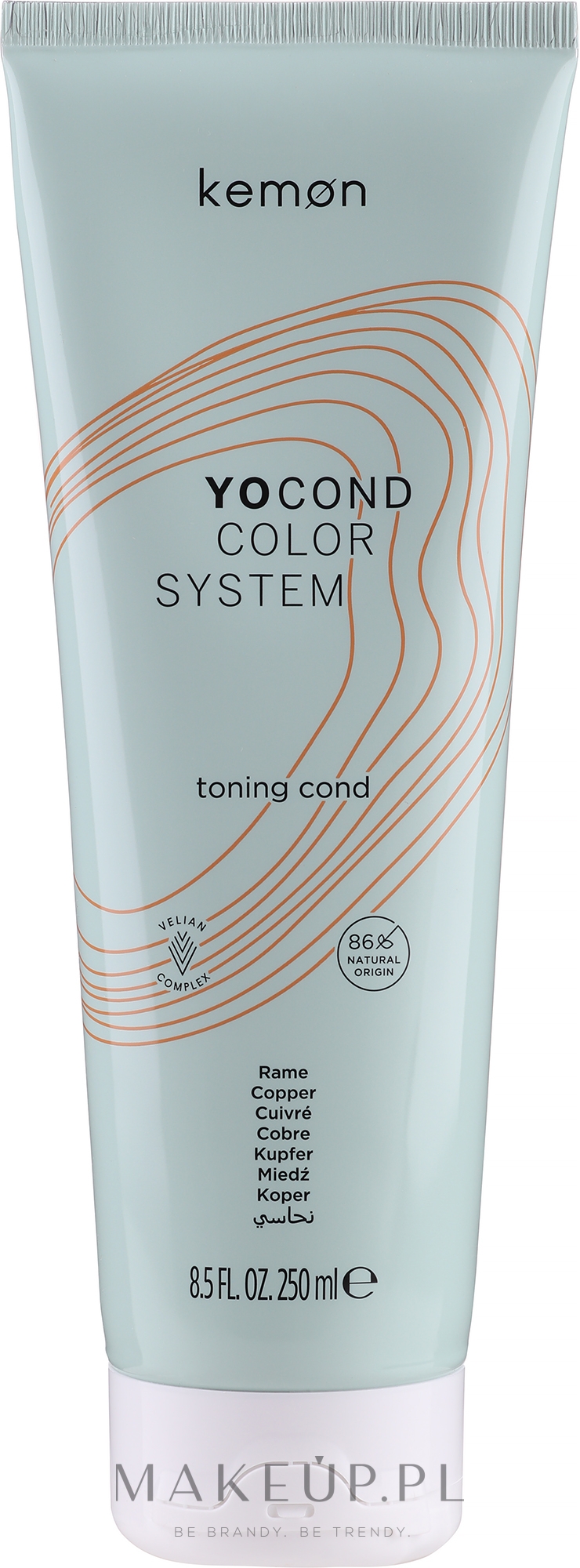 Tonująca odżywka do włosów Miedź - Kemon Yo Cond Color System — Zdjęcie 250 ml
