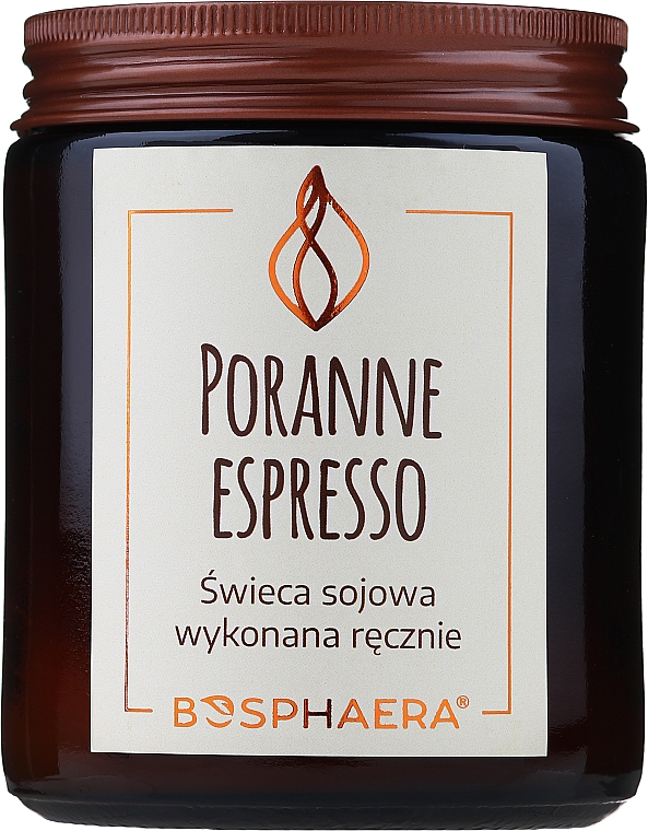Świeca sojowa wykonana ręcznie Poranne espresso - Bosphaera Morning Espresso — Zdjęcie N1