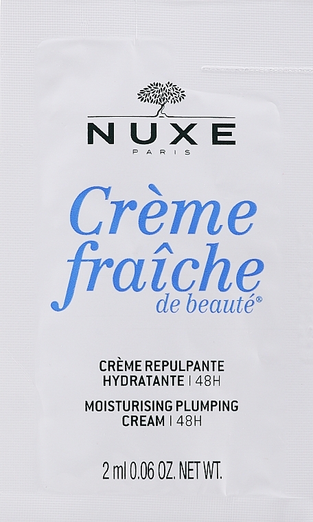 Nawilżający krem liftingujący do twarzy - Nuxe Creme Fraiche De Beaute Moisturising Plumping Cream 48H (próbka) — Zdjęcie N1