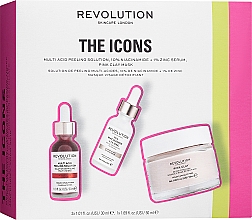 Kup Zestaw - Revolution Skincare The Icons Collection (ser/30ml + peel/30ml + mask/50ml)