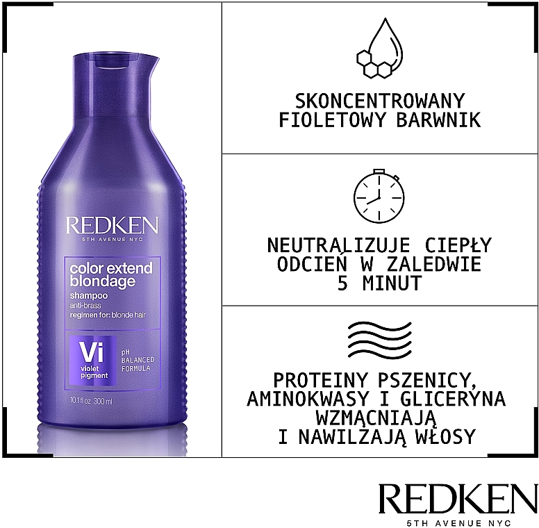 Tonujący szampon do włosów blond - Redken Color Extend Blondage Shampoo — Zdjęcie N2